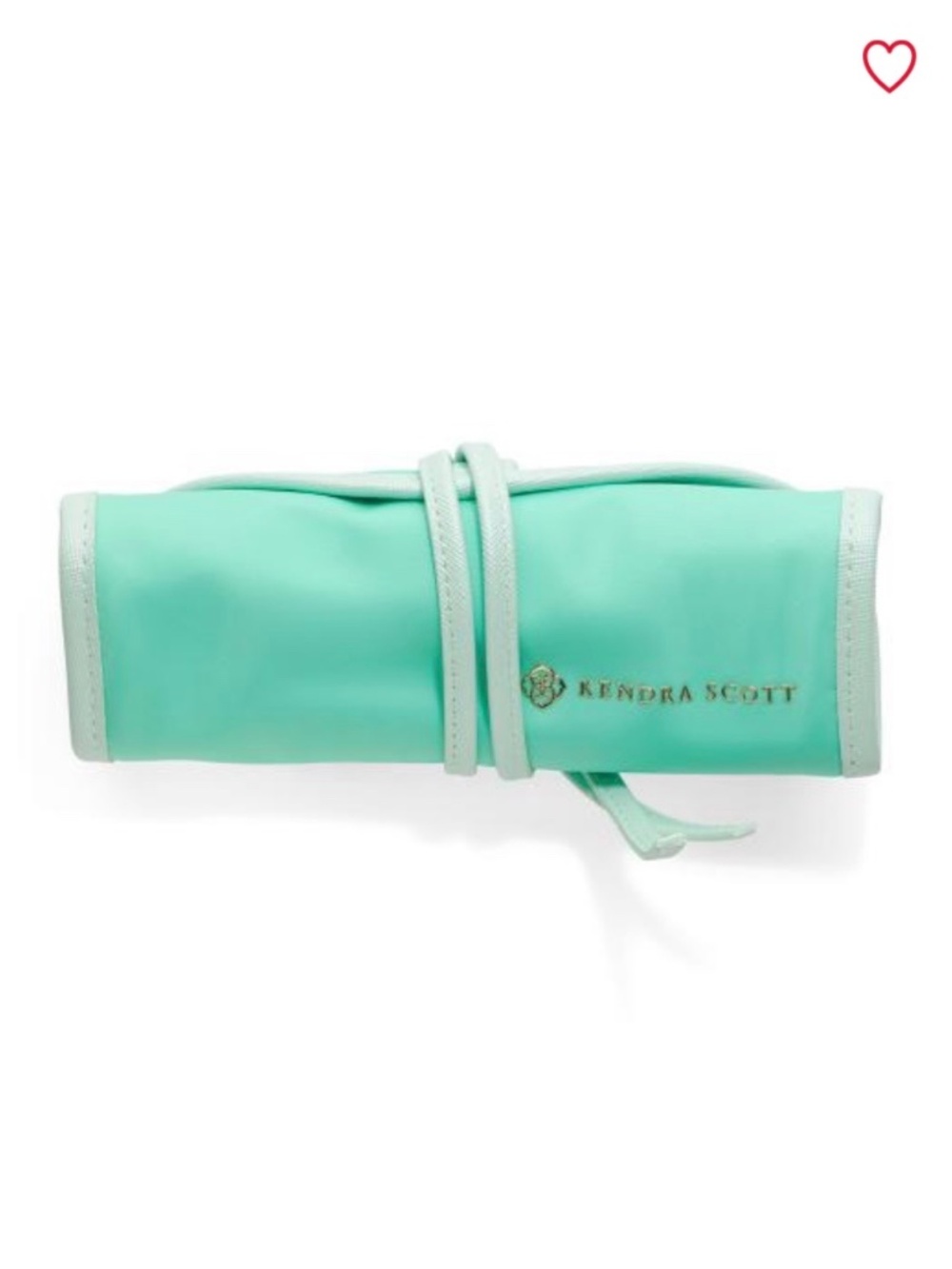 Kendra Scott Travel Organizer Jewelry Roll In Mint Gold